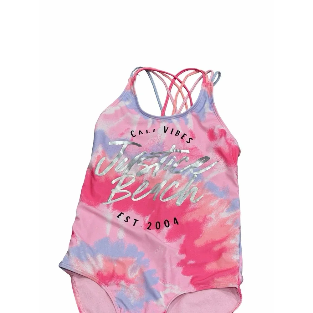 JUSTICE Teen Girls 16 One Piece Swimsuit Bathing Suit Lot Bundle Floral Tie Dye